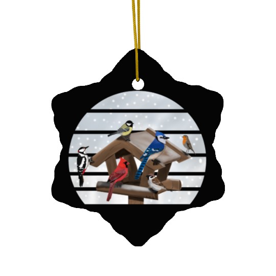 Birds Bird House Cardinal Blue Jay Robin Sparrow Ceramic Ornaments