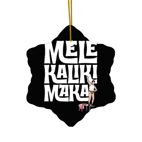 Mele Kalikimaka Cousin Eddie at the Swimming Pool Ceramic Ornaments