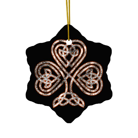 Celtic Knot Trinity Shamrock Irish Heritage Irelan Ceramic Ornaments