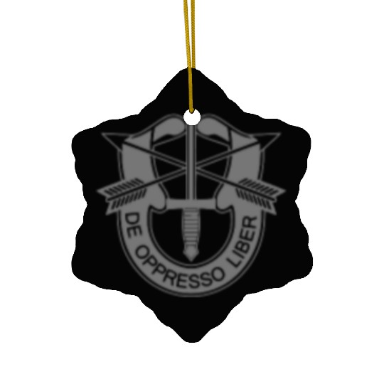 Us Special Forces De Oppresso Liber Chest Grey Ceramic Ornaments