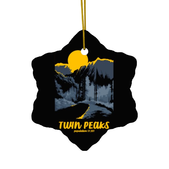 Twin Peaks Welcome To Twin Peaks Poster Ceramic Ornaments