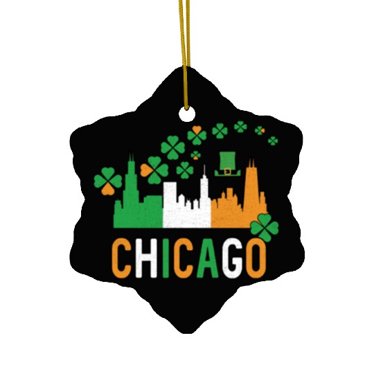 Chicago Irish Pride St Patricks Day Ceramic Ornaments