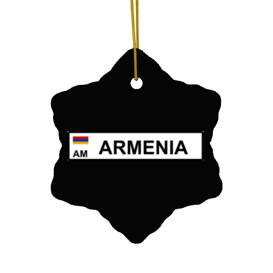 Realistic Armenia License Plate Sticker Ceramic Ornaments