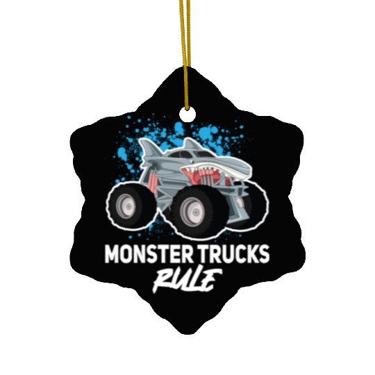 Monster Trucks Rule... Monster Truck Ceramic Ornaments