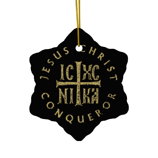 Icxc Nika Cross Orthodox Christian Jesus Christ Co Ceramic Ornaments