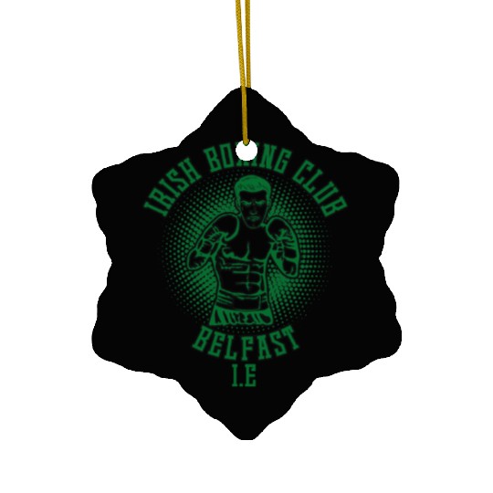 Irish Boxing Club Belfast Boxer Gifts Boxing Lover Ceramic Ornaments