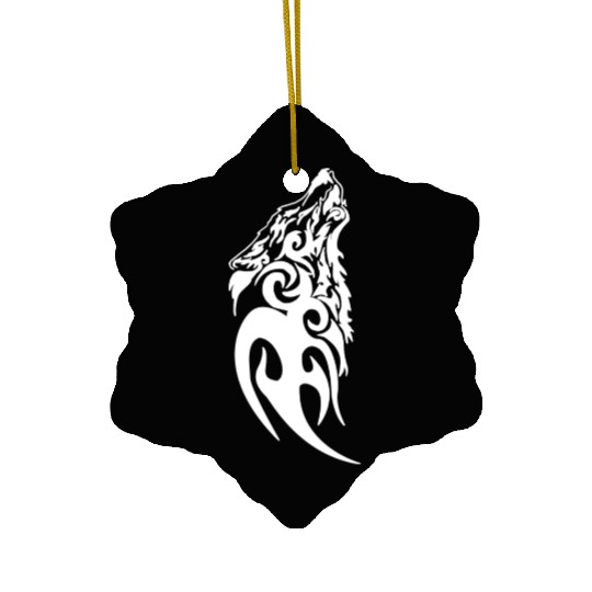 Fenrir Wolf Nordic Symbol Rune Thor Odin Norsemen Ceramic Ornaments