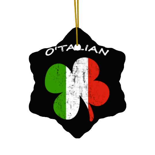 O'talian Funny Italian Irish, St Patricks Day Ceramic Ornaments