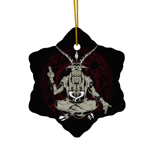 Baphomet Pentagram Nu Goth Occult Witch Satanism Ceramic Ornaments