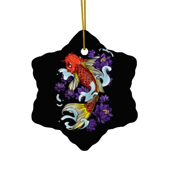 Koi Fish Cool Japanese Tattoo Japan Carp Gift Idea Ceramic Ornaments