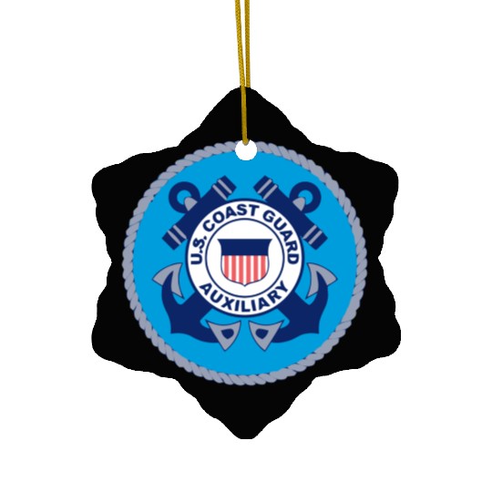 Us Coast Guard Auxiliary Homeland Security Patch Ceramic Ornaments