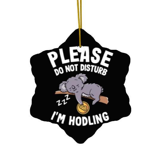 Please Do Not Disturb Funny Bitcoin Koala Hodl BTC Ceramic Ornaments