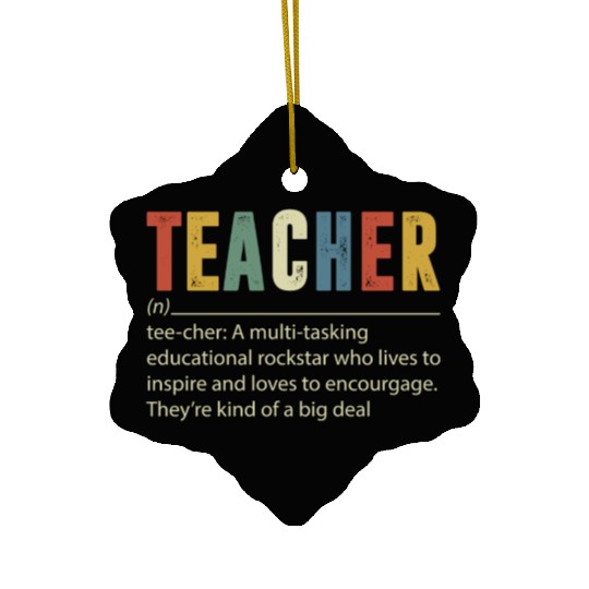 Teacher Multi tasking Educational Rockstar Ceramic Ornaments