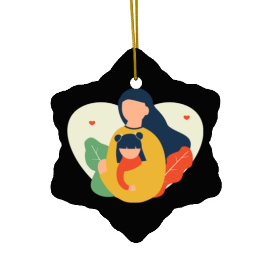 I Love You, Mama & Baby Ceramic Ornaments, Mommy and Me Ceramic Ornaments