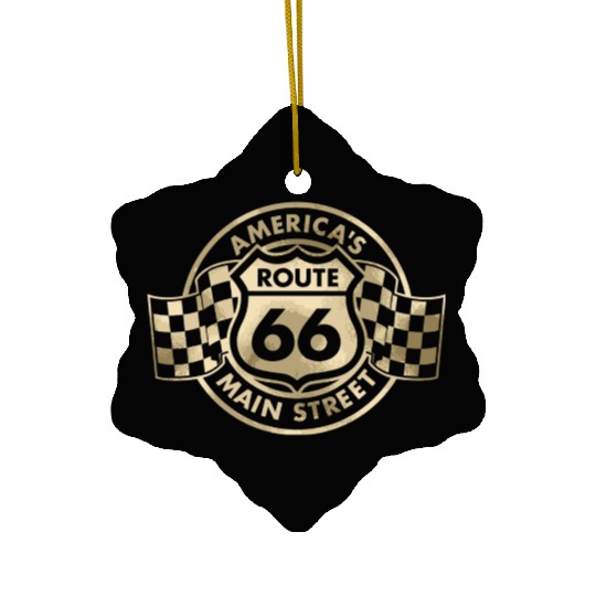 Route 66 America'S Main Street Glam Ceramic Ornaments