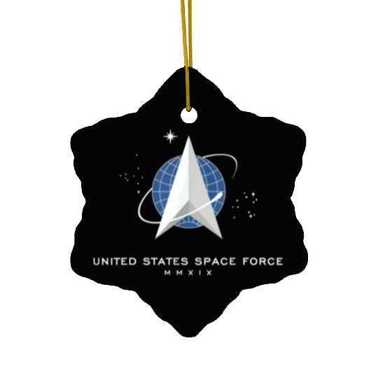 UNITED STATES US SPACE FORCE USSF DELTA FLAG birth Ceramic Ornaments