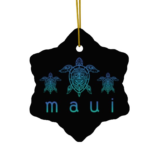Maui Turtle Hawaii Maui Honolulu Aloha Hula Gift Ceramic Ornaments