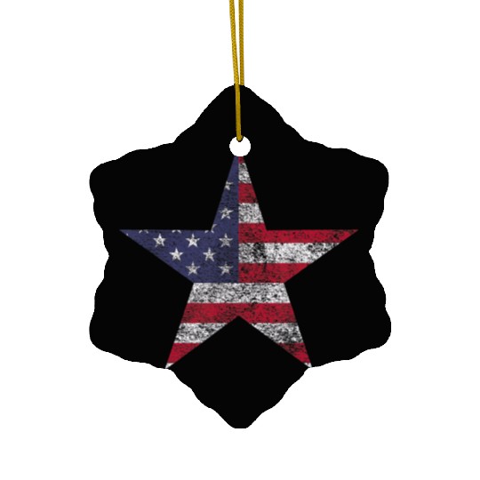 AMERICAN STAR US USA FLAG STARS AND STRIPES Ceramic Ornaments