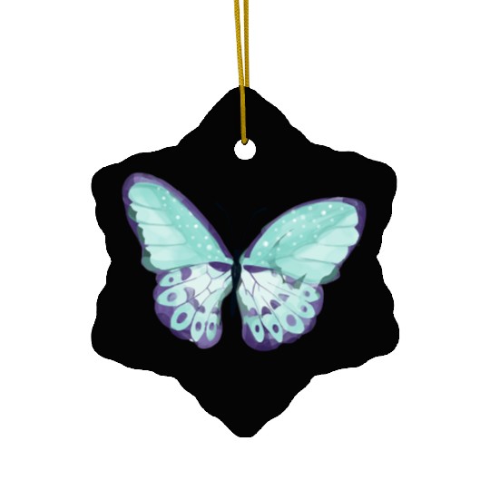 Light Green Butterfly Ceramic Ornaments