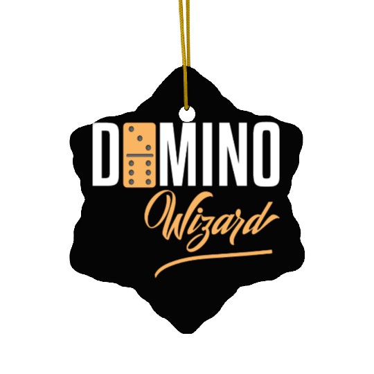 Domino Wizard Funny Dominoes Game Player novelty Ceramic Ornaments