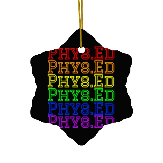 Physical Education Teacher- Rainbow Phys.Ed Ceramic Ornaments