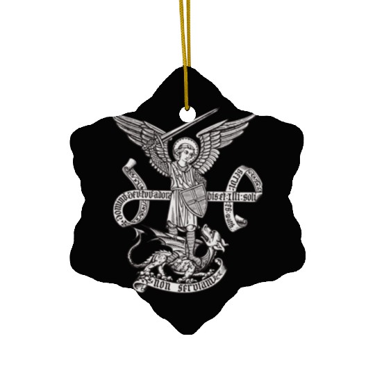 Saint St Michael Catholic Archangel Angel Defender Ceramic Ornaments