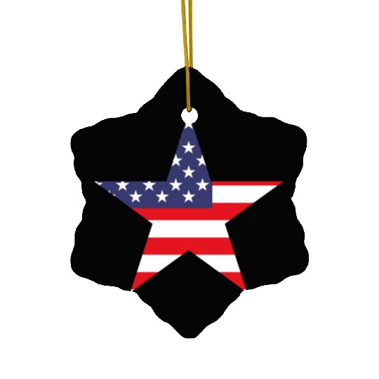 American Flag Ceramic Ornaments