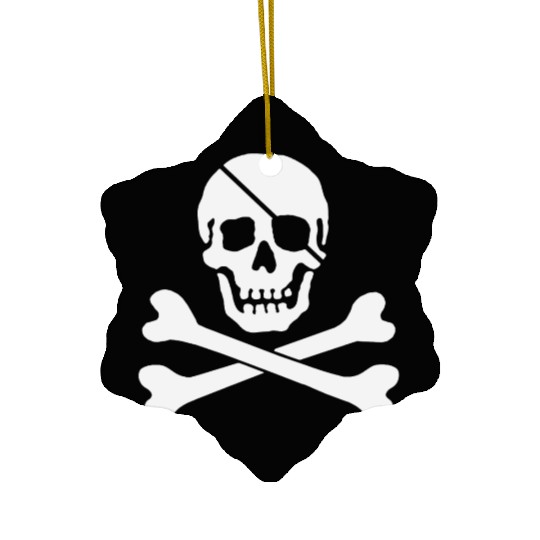 Jolly Roger Pirate Flag Skull and Crossbones Ceramic Ornaments