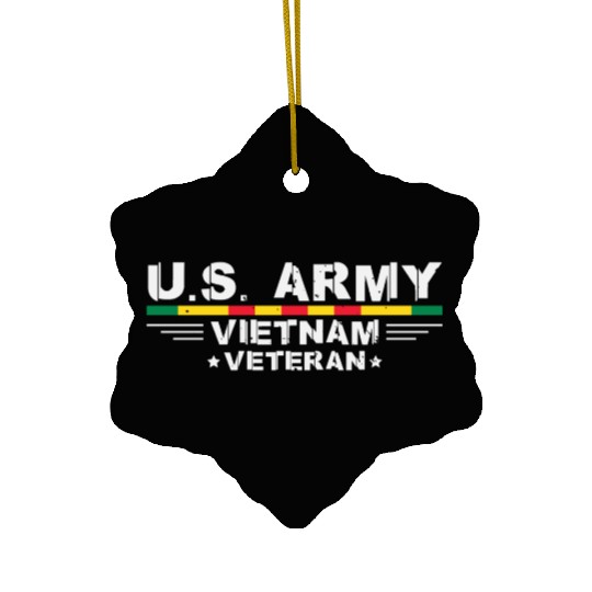 US Army Vietnam Veteran Soldier Ceramic Ornaments
