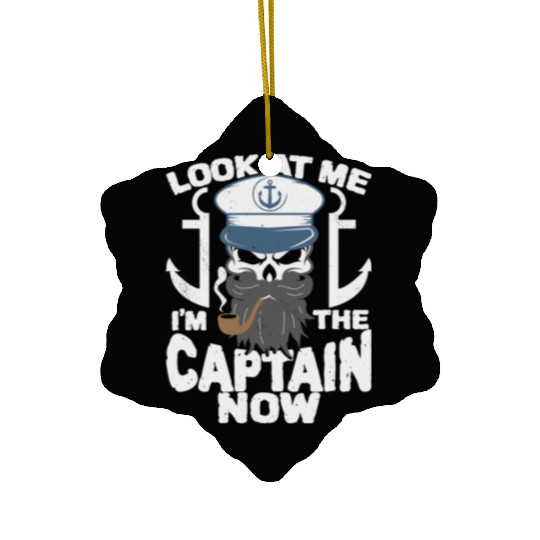 Captain Boat Lovers Fishermen Sailing Boating Ceramic Ornaments