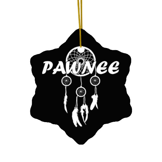 Pawnee Native American Indians - White Ceramic Ornaments