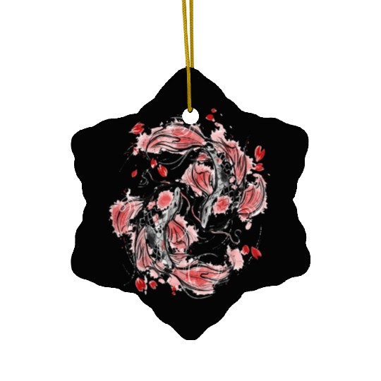 Japanese Koi Fish I Koi Carp Pond Japan Tattoo Ceramic Ornaments