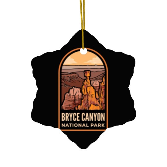 Bryce Canyon National Park Badge Ceramic Ornaments
