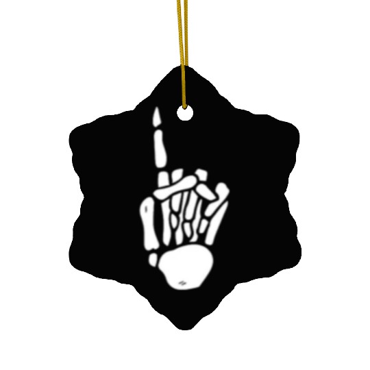 Skeleton Hand Number 1 Pocket Skeleton Number One Ceramic Ornaments