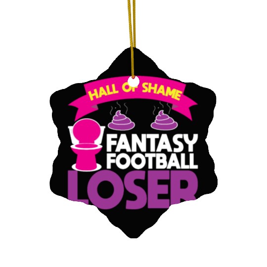 Fantasy Football Loser Poop Funny Ceramic Ornaments