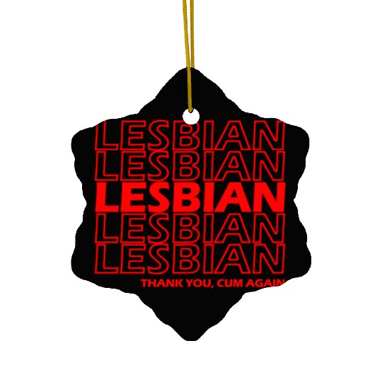Lesbian Thank You Ceramic Ornaments