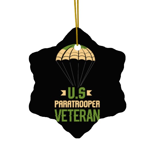 Army Parachute Airborne Division US Veteran Ceramic Ornaments