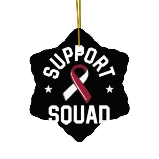 Oral Cancer Support Squad Head And Neck Cancer Ceramic Ornaments