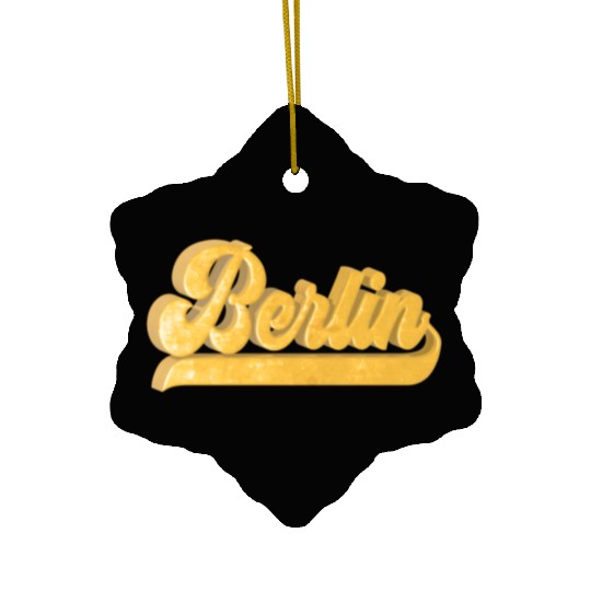 Golden Berlin Bling Bling Logo Ceramic Ornaments