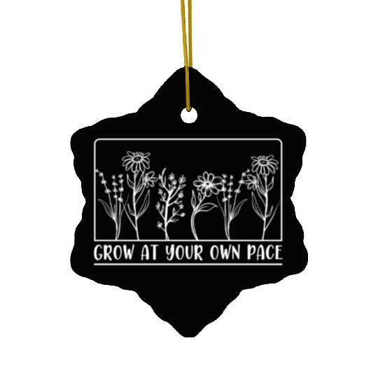 Growth Mindset Teacher Grow At Ceramic Ornaments