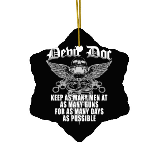 Devil Doc US Navy Corpsman Badass Army Veteran Ceramic Ornaments