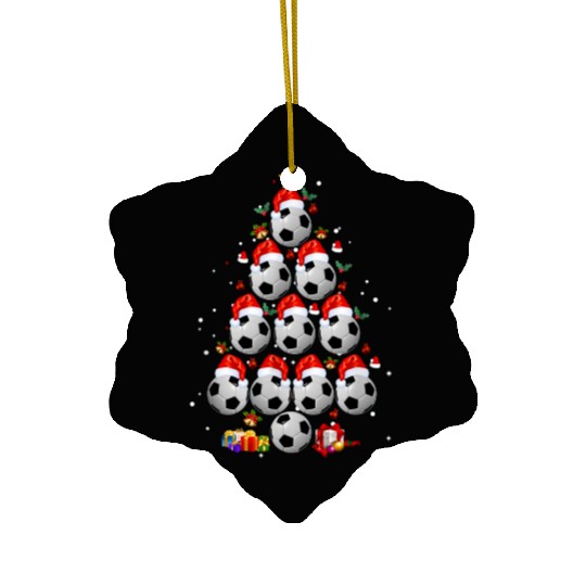 Soccer Balls Christmas Tree Ceramic Ornaments