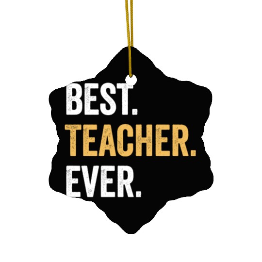 Best Teacher Ever Gift for Teacher Family Party Ceramic Ornaments