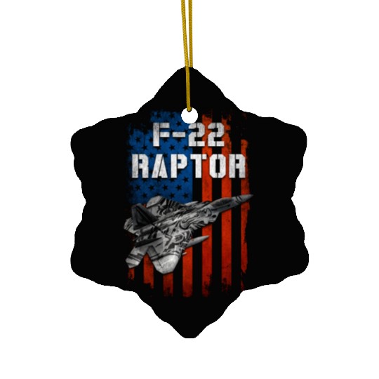 F22 Raptor Aircraft Army US Airborne Ceramic Ornaments