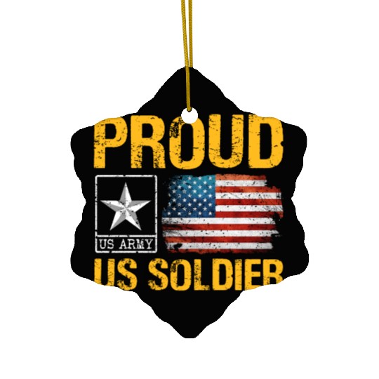 Proud Army Son Army Mom US Army Memorial Day Ceramic Ornaments