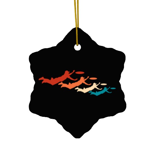 Ultimate Frisbee Retro Vintage Ceramic Ornaments