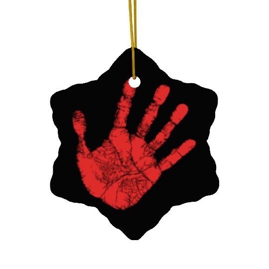 Red Hand - Supporter of MMIW Ceramic Ornaments