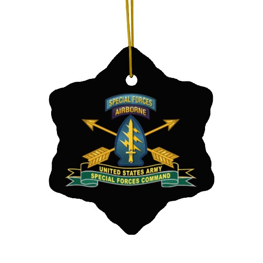 Army US Army Special Forces Command SSI Ceramic Ornaments