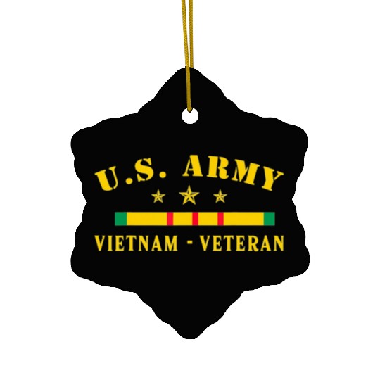 US Army Vietnam Veteran Ceramic Ornaments
