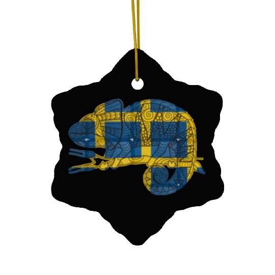 COLORFUL CHAMELEON, WILD CHAMELEON, wild life, CHA Ceramic Ornaments